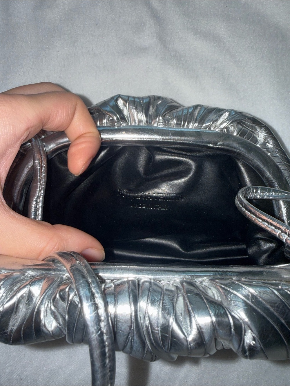 BV Mini Silver Cloud Pouch - Picture 5 of 5